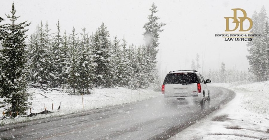 car driving in winter